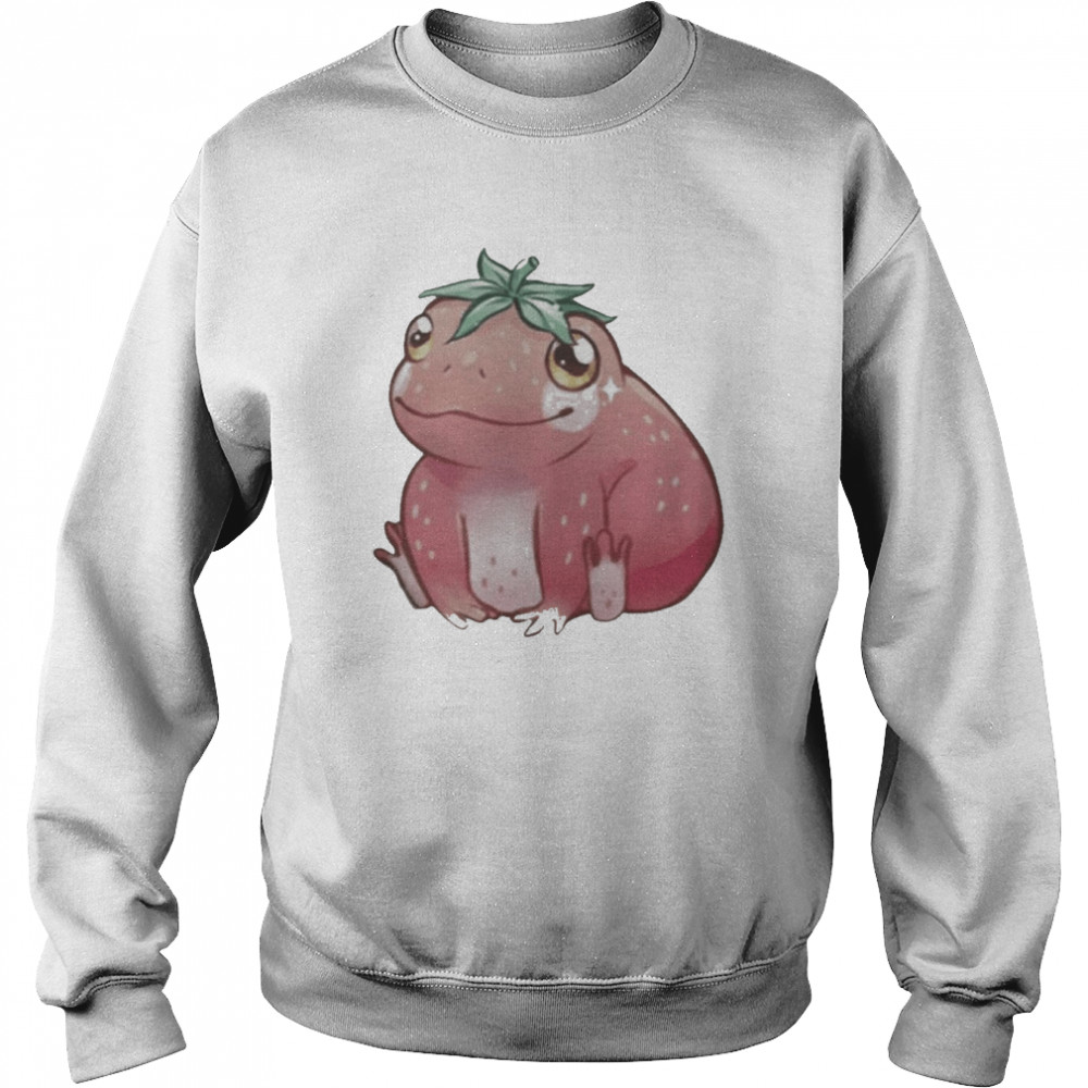 Frog With A Strawberry Unisex Sweatshirt