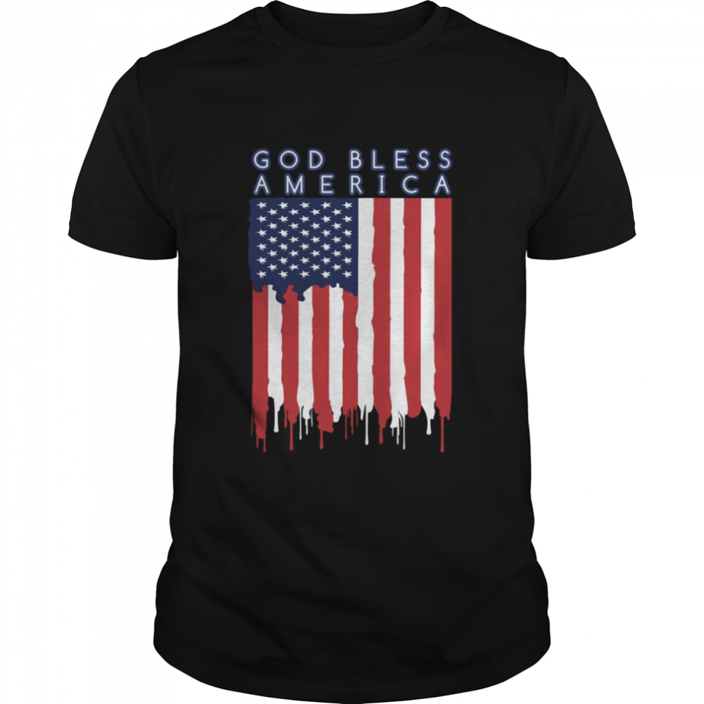 God Bless America USA American Flag shirt Classic Men's T-shirt