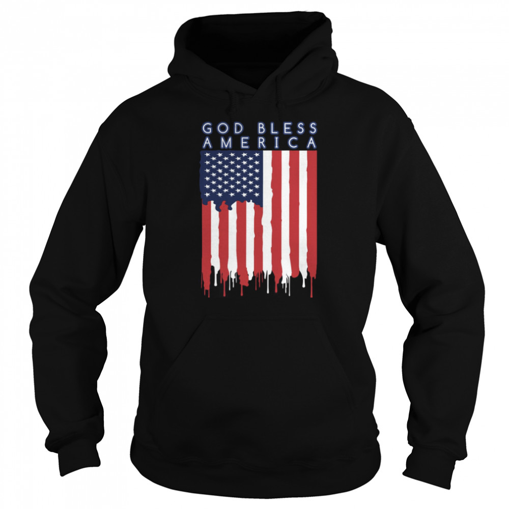 God Bless America USA American Flag shirt Unisex Hoodie