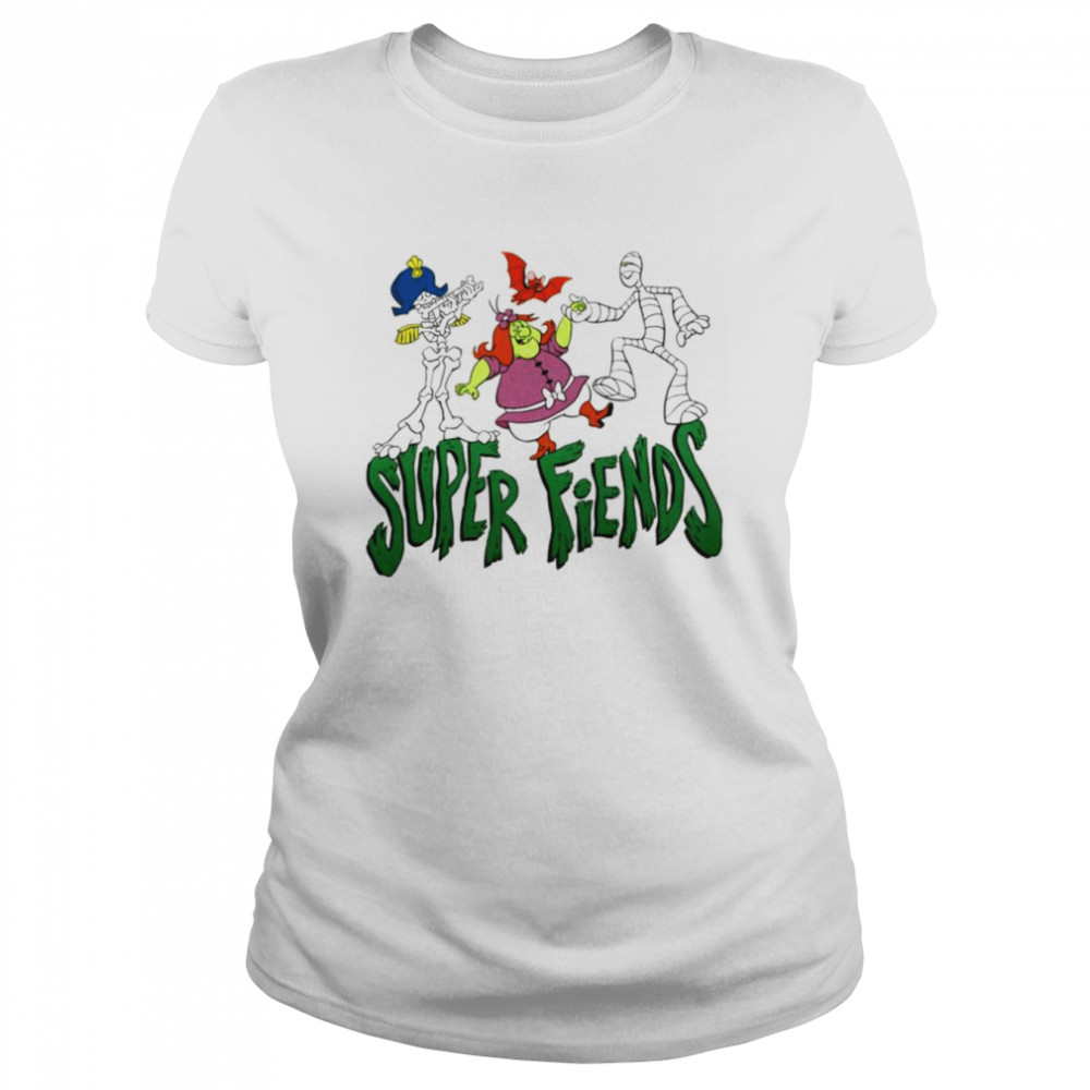 Groovie Goulies Bonapart Hagatha And Mummy With Super Fiends Logotype shirt Classic Women's T-shirt