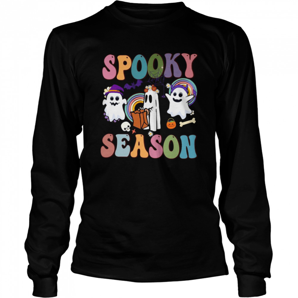 Groovy Ghost Spooky Season Halloween shirt Long Sleeved T-shirt
