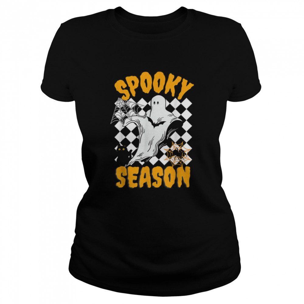 Groovy Ghost Spooky Season Happy Halloween shirt Classic Women's T-shirt