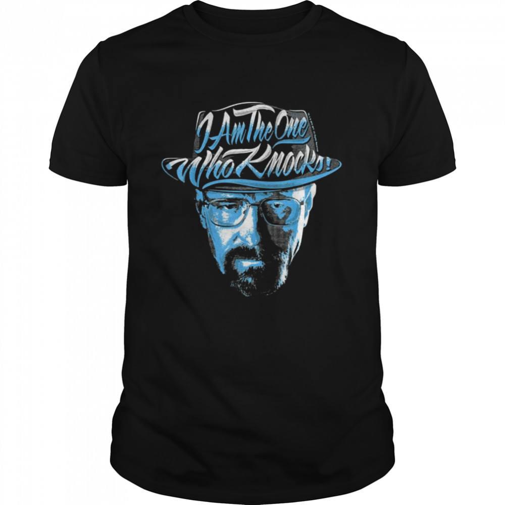 I Am The One Who Knocks Blue Hue Portrait Breaking Bad Graphic shirt