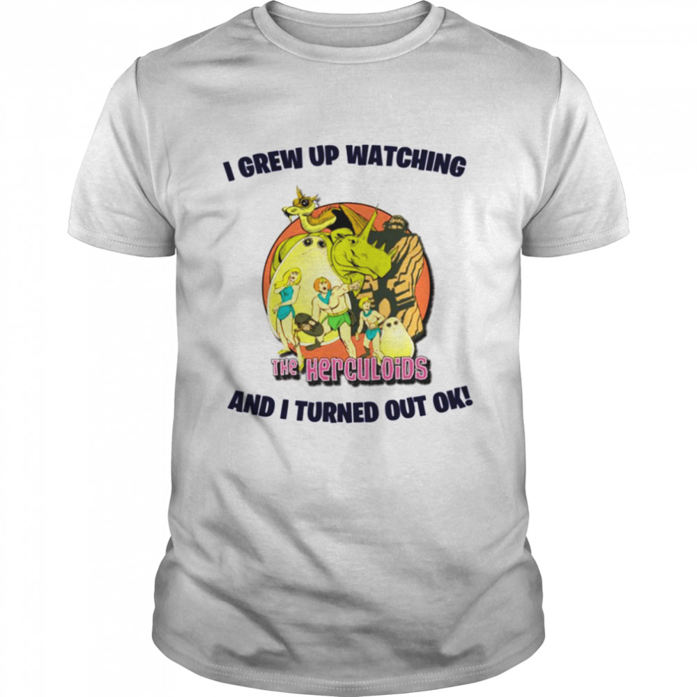 I Grew Up Watching The Herculoids Retro Tv Design shirt Classic Men's T-shirt