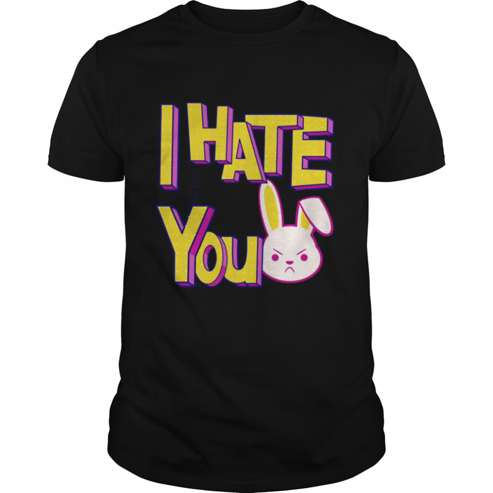 I Hate You Emoji Grumpy Bunny shirt