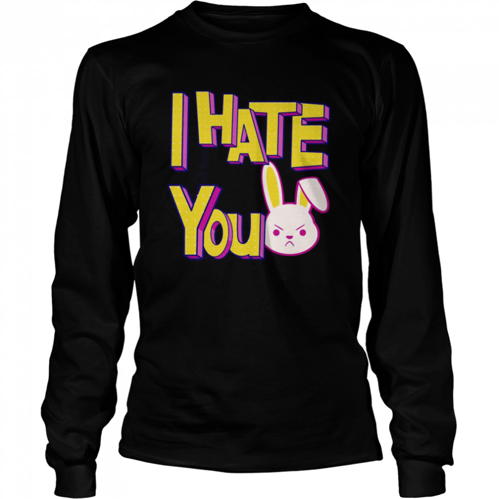 I Hate You Emoji Grumpy Bunny shirt Long Sleeved T-shirt