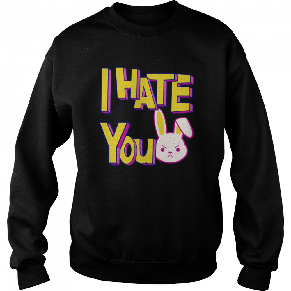 I Hate You Emoji Grumpy Bunny shirt Unisex Sweatshirt