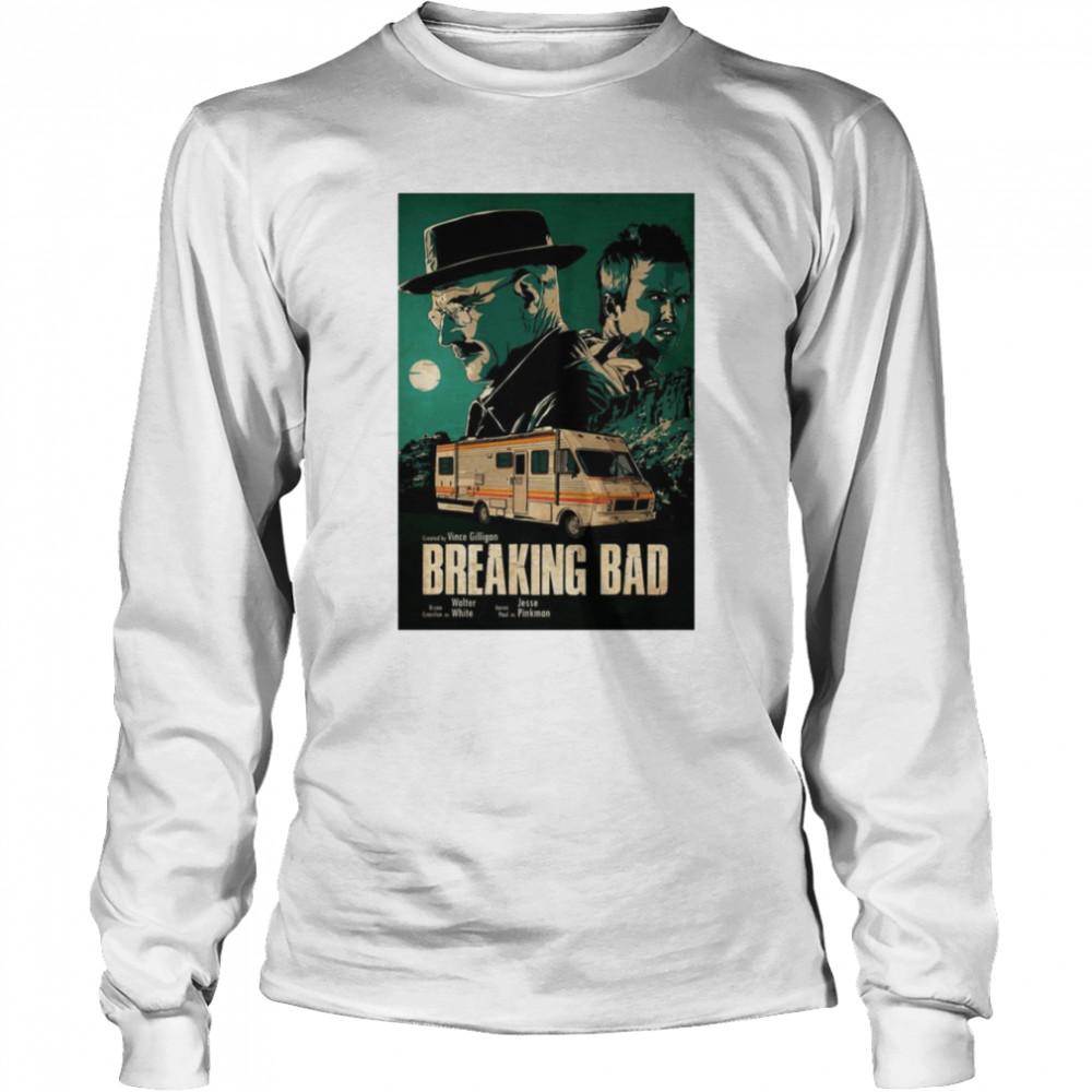 Iconic Design Of Tv Show Breaking Bad Yes shirt Long Sleeved T-shirt