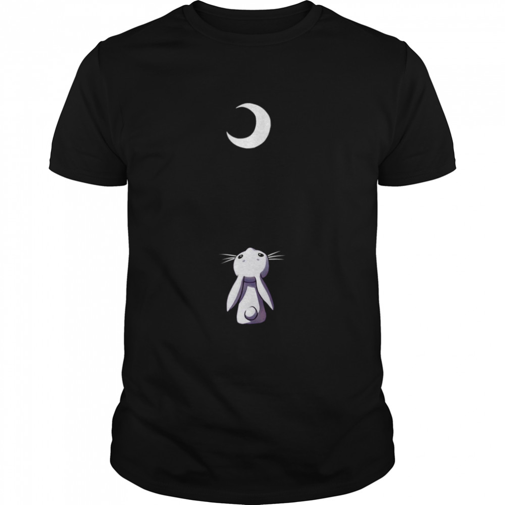 Moon Bunny Cute Lonely shirt