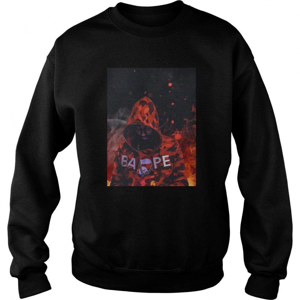 Pnb Rock Bape Fire shirt Unisex Sweatshirt
