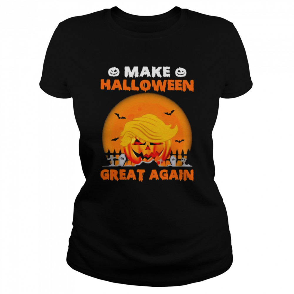 Pumpkin And Bat Horror shirt Classic Women's T-shirt
