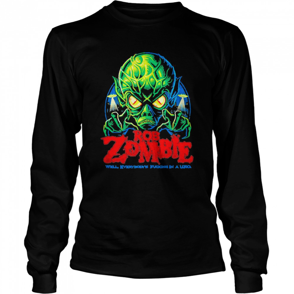 Rob Zombie Monster Light Blue Invasion Rob Zombie Halloween  Long Sleeved T-shirt