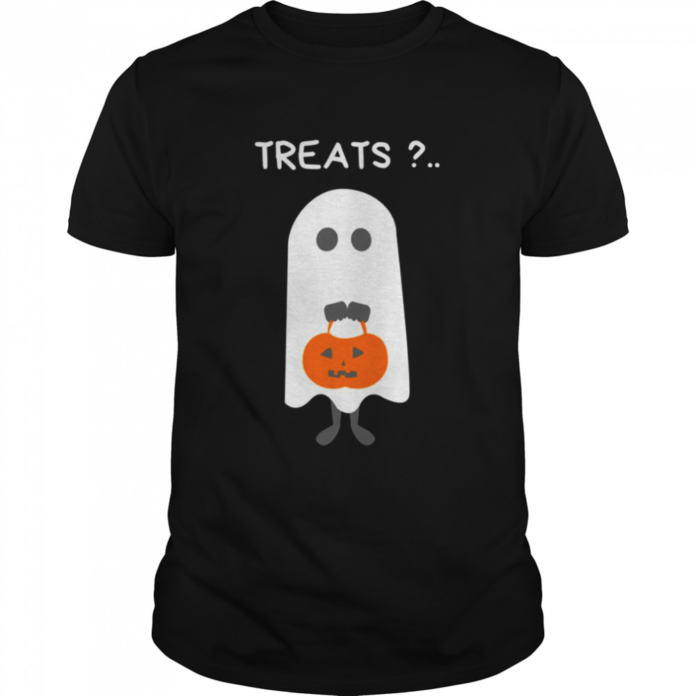 Treats Please Cute Ghost Funny Halloween shirt