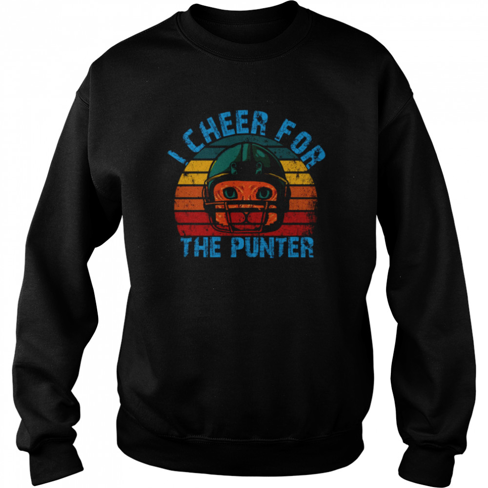 unny Retro Cat I Cheer For The Punter shirt Unisex Sweatshirt