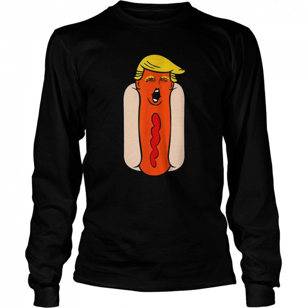Weiner Hot Dog Head Biden Costume shirt Long Sleeved T-shirt
