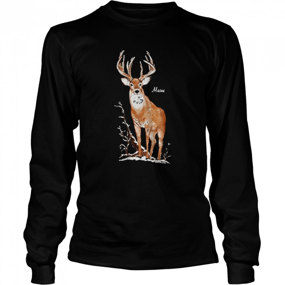 1989 Maine Deer shirt Long Sleeved T-shirt