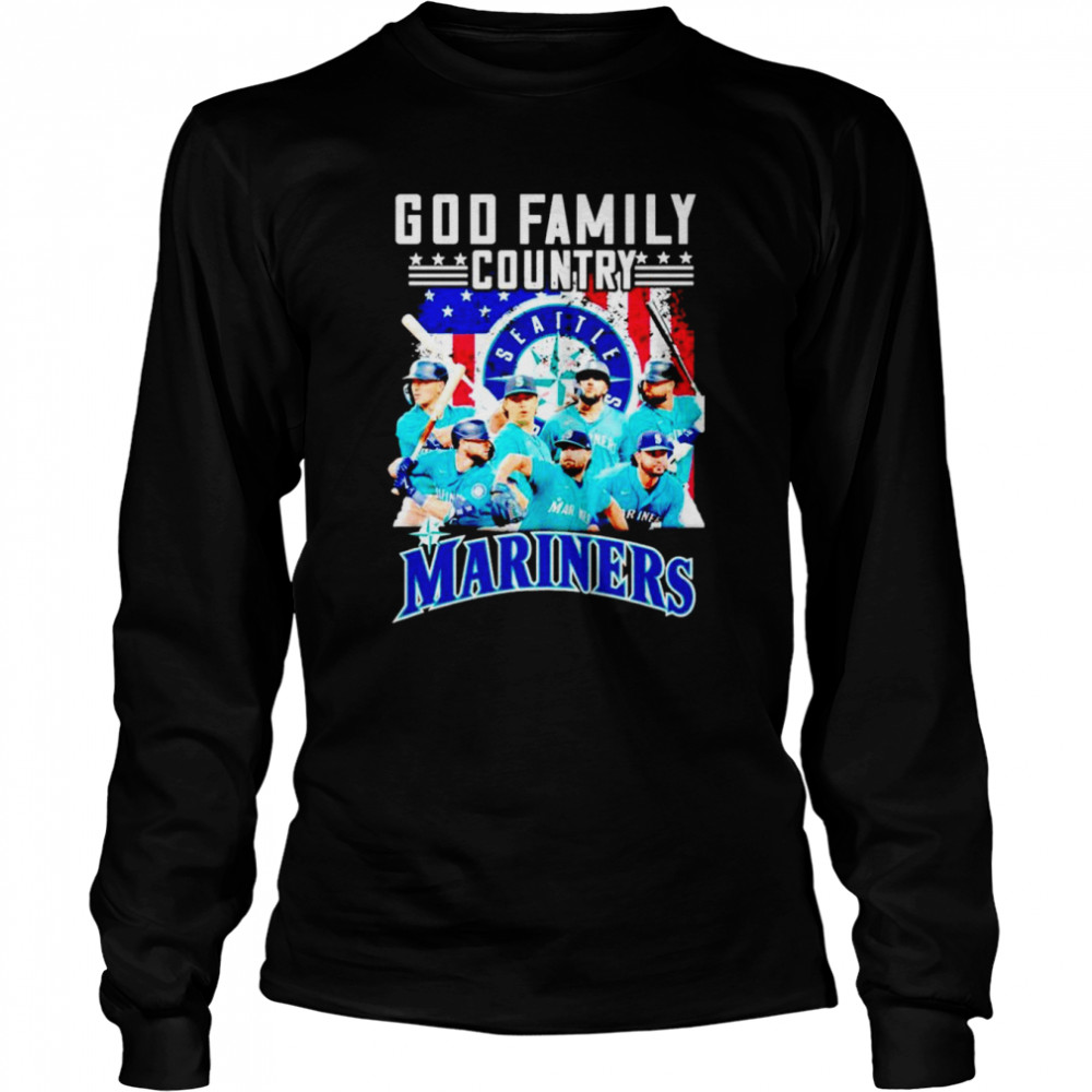 God family country Seattle Mariners shirt Long Sleeved T-shirt