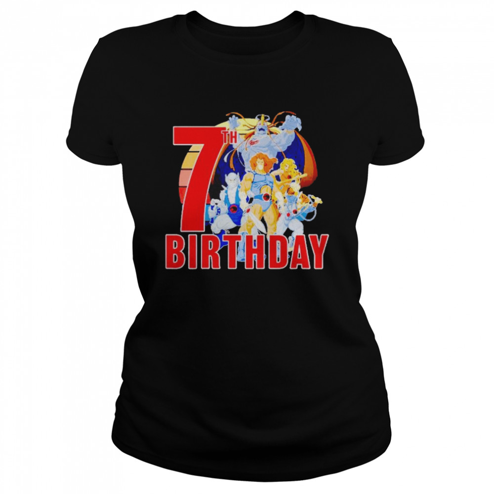 Kids Thundercats Happy 7Th Birthday shirt Classic Women's T-shirt