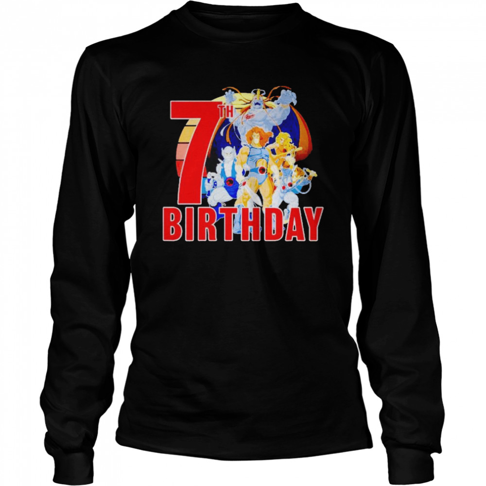 Kids Thundercats Happy 7Th Birthday shirt Long Sleeved T-shirt