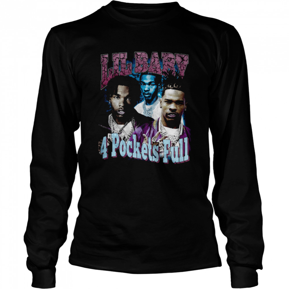 Lil Baby Hip Hop Vintage Bootleg Retro 90s shirt Long Sleeved T-shirt