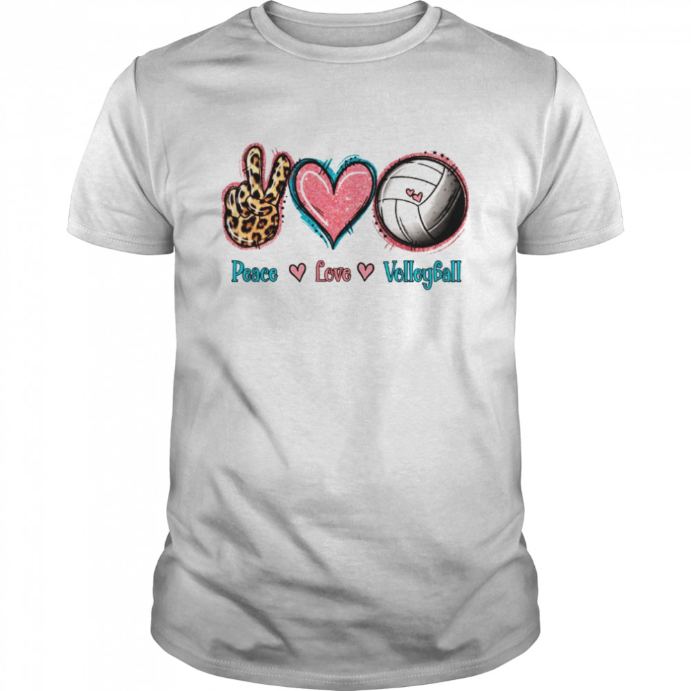Peace Love Volleyball shirt Classic Men's T-shirt