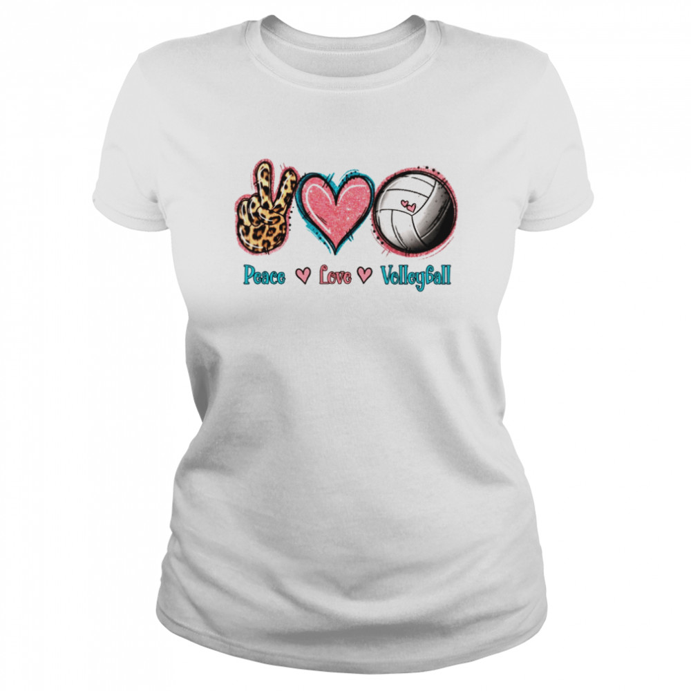 Peace Love Volleyball shirt Classic Women's T-shirt