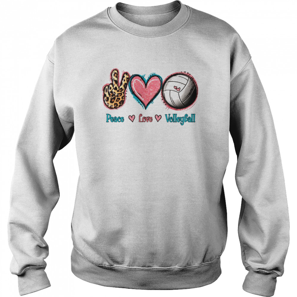 Peace Love Volleyball shirt Unisex Sweatshirt