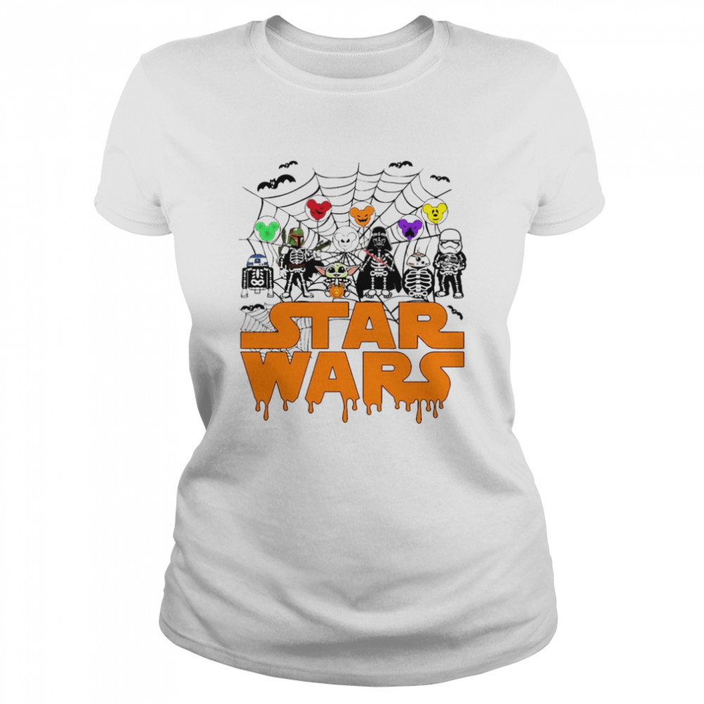Trick or Treat Star Wars Halloween Baby Yoda And Friends T- Classic Women's T-shirt