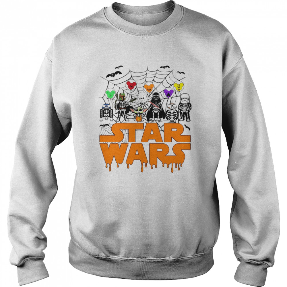 Trick or Treat Star Wars Halloween Baby Yoda And Friends T- Unisex Sweatshirt