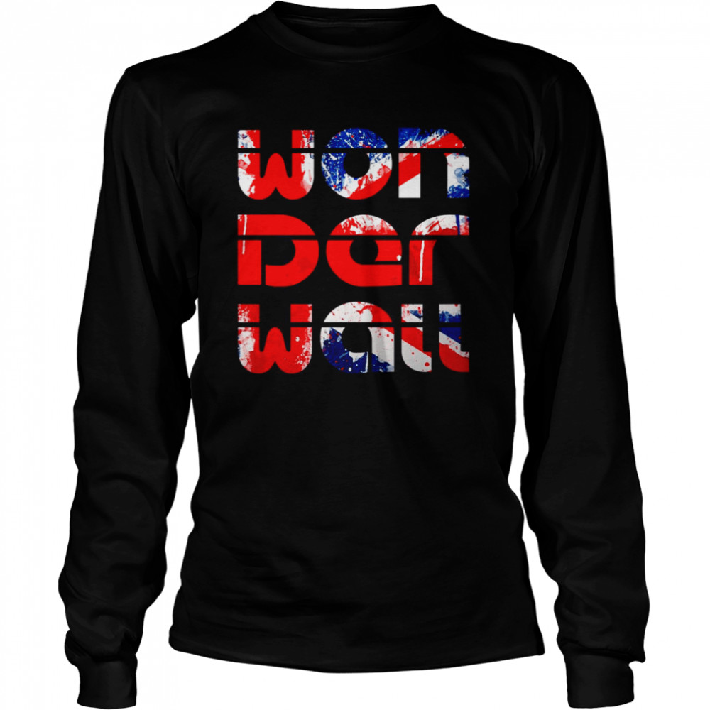 Wonderwall Uk Flag Oasis Inspired shirt Long Sleeved T-shirt