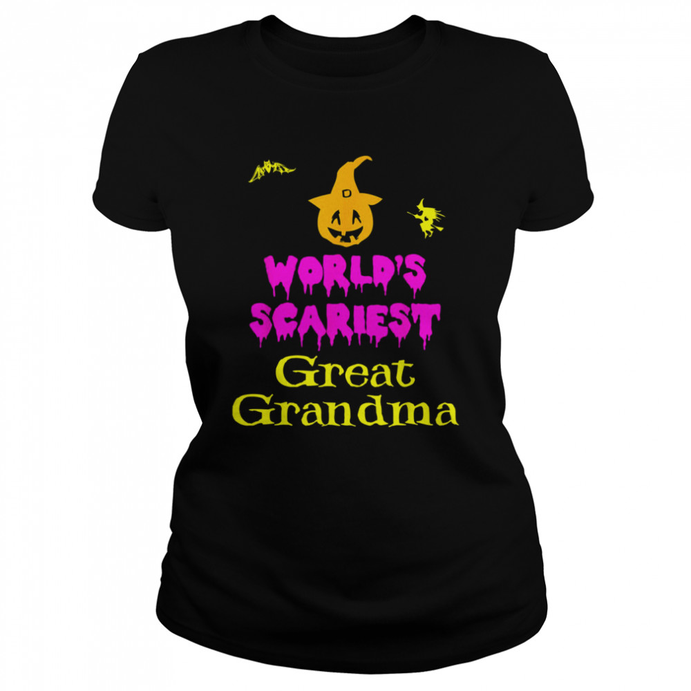 World’s Scariest Great Lazy Easy Grandma Halloween T- Classic Women's T-shirt