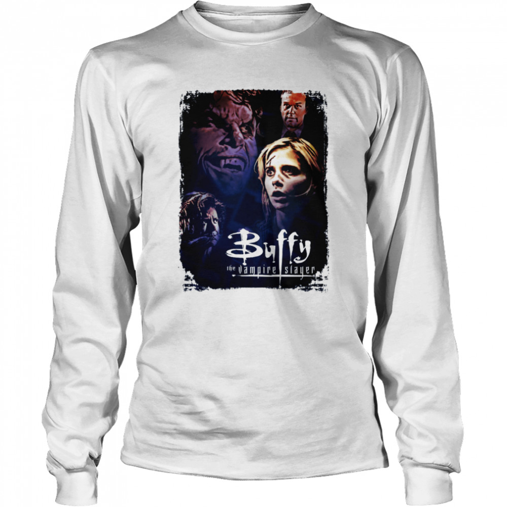 Buffy The Vampire Slayer Cast Season 3 Helpless White Giles Joyce Halloween shirt Long Sleeved T-shirt