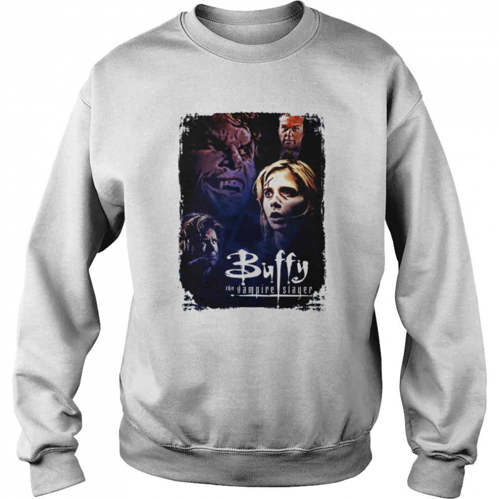Buffy The Vampire Slayer Cast Season 3 Helpless White Giles Joyce Halloween shirt Unisex Sweatshirt
