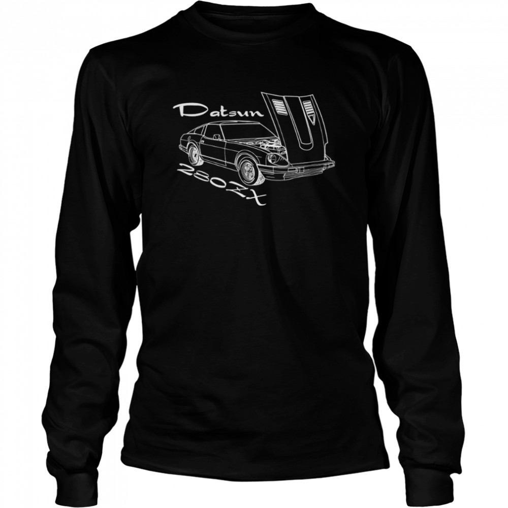 Datsun 280ZX 280 ZX Nissan Z Car Custom Outline Illustration Screen Printed T- Long Sleeved T-shirt