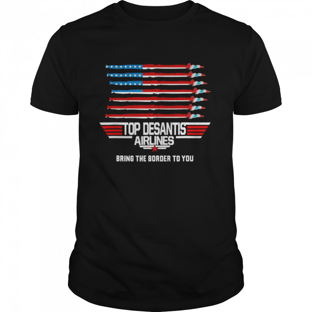 Desantis Airline Bringing the Border to You Martha’s Vinyard Us Flag T- Classic Men's T-shirt