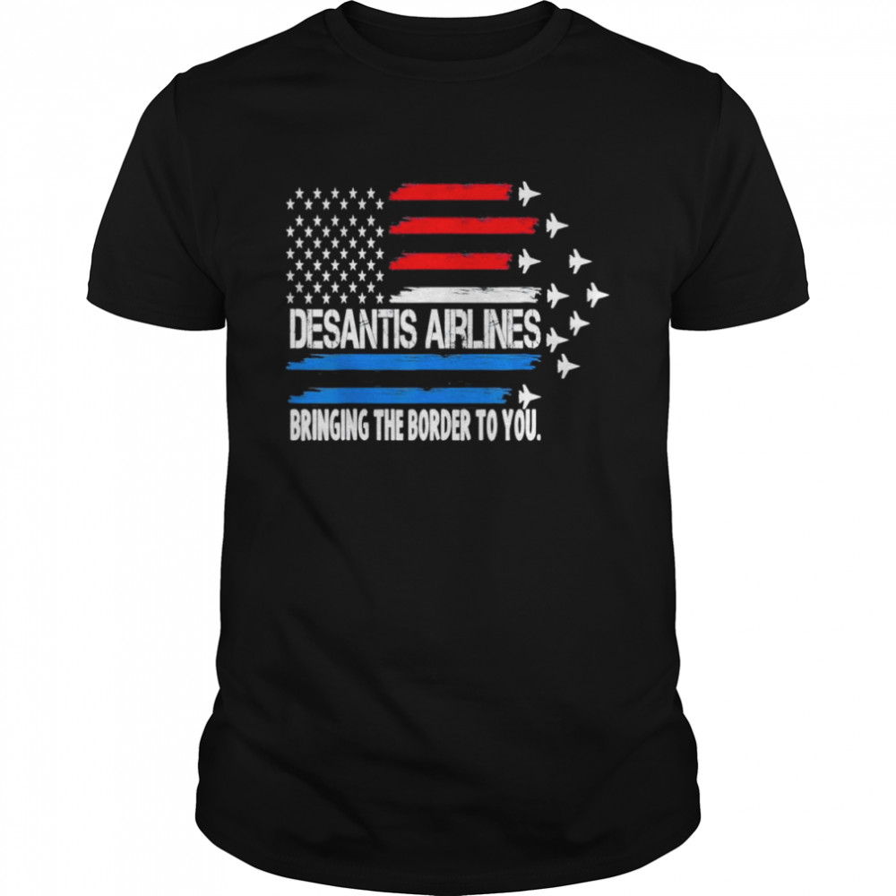 DeSantis Airlines USA Flag 2024 Vintage T-Shirt