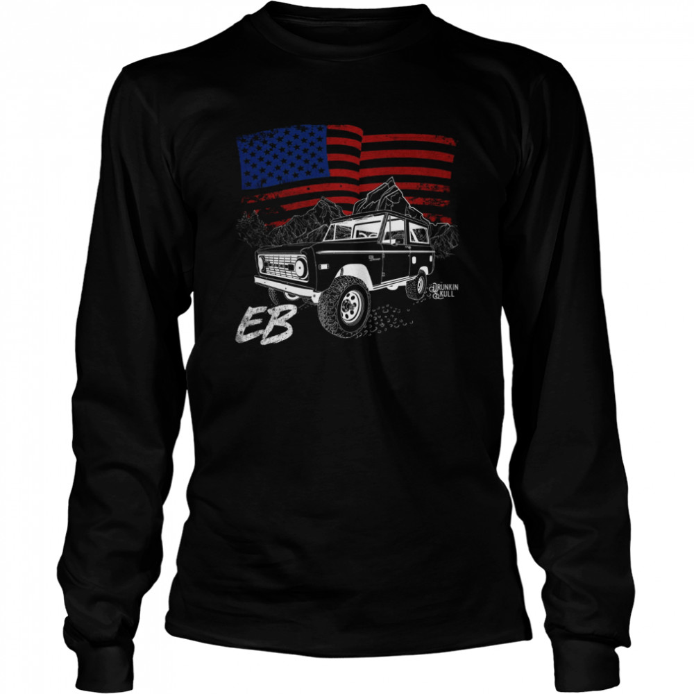 Early Bronco Heritage Series American Flag Black T- Long Sleeved T-shirt