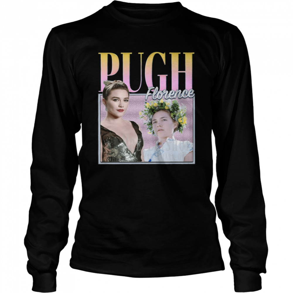Florence Pugh Actor Retro Style shirt Long Sleeved T-shirt
