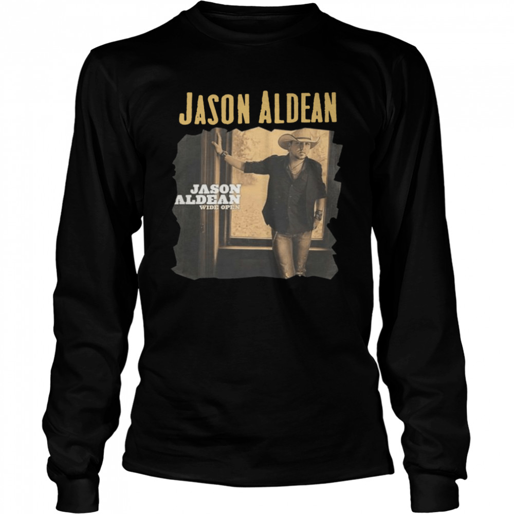 Johnha Jason Aldean Wide Open Sexy Exposed Navel shirt Long Sleeved T-shirt