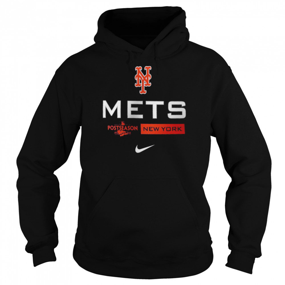 MLB New York Mets Nike 2022 Postseason Authentic Collection Dugout T- Unisex Hoodie