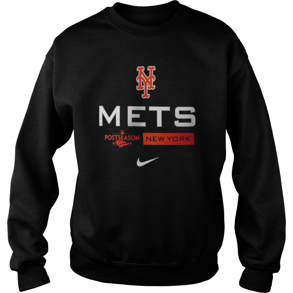 MLB New York Mets Nike 2022 Postseason Authentic Collection Dugout T- Unisex Sweatshirt