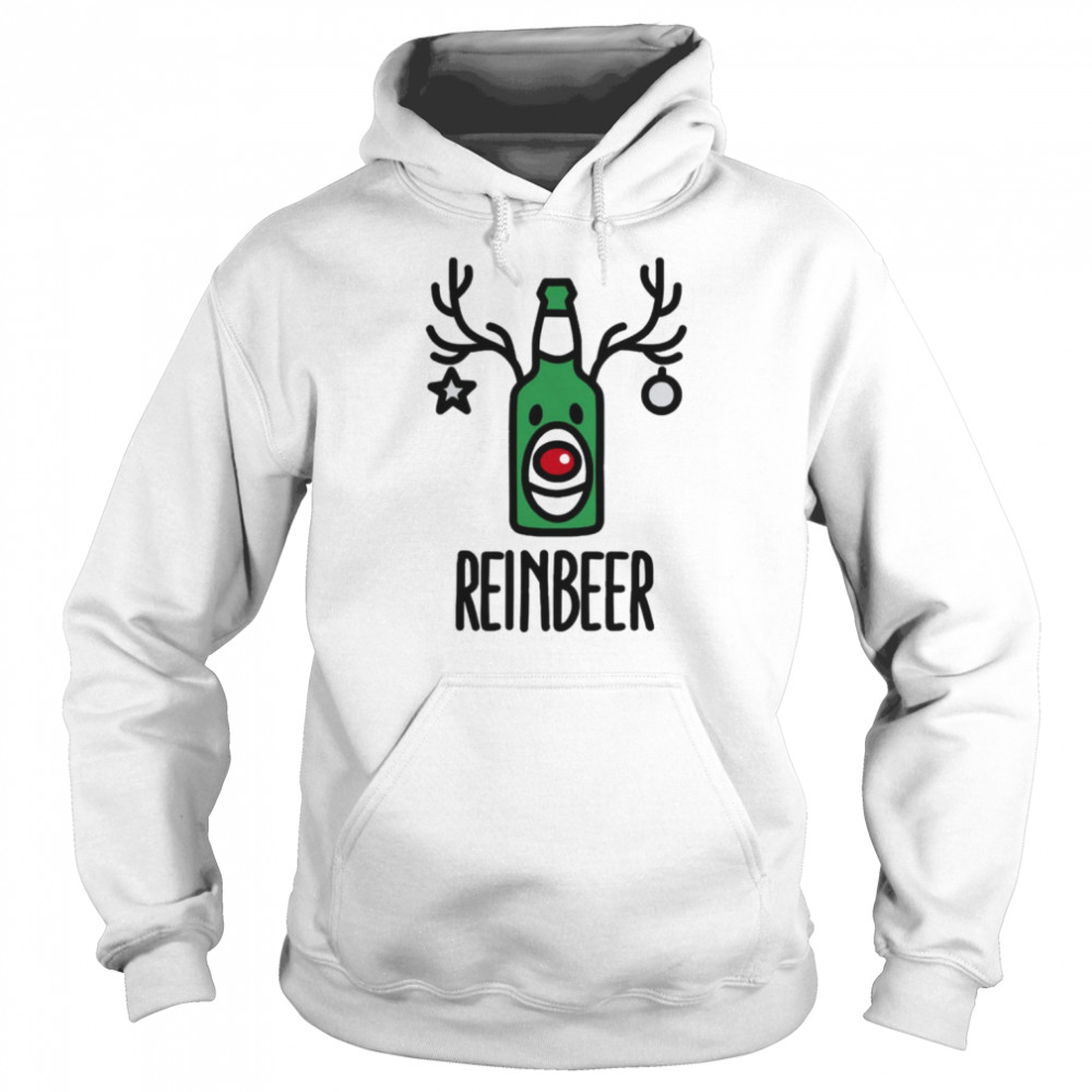 Reinbeer Is Reindeer + Beer shirt Unisex Hoodie
