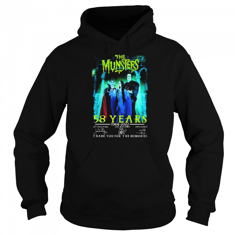 The Munsters 58 years 1964 2022 thank you for the memories signatures shirt Unisex Hoodie