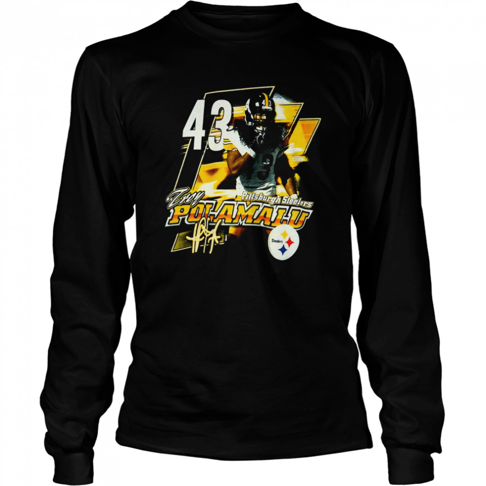 Vintage Nfl Troy Polamalu Steelers shirt Long Sleeved T-shirt