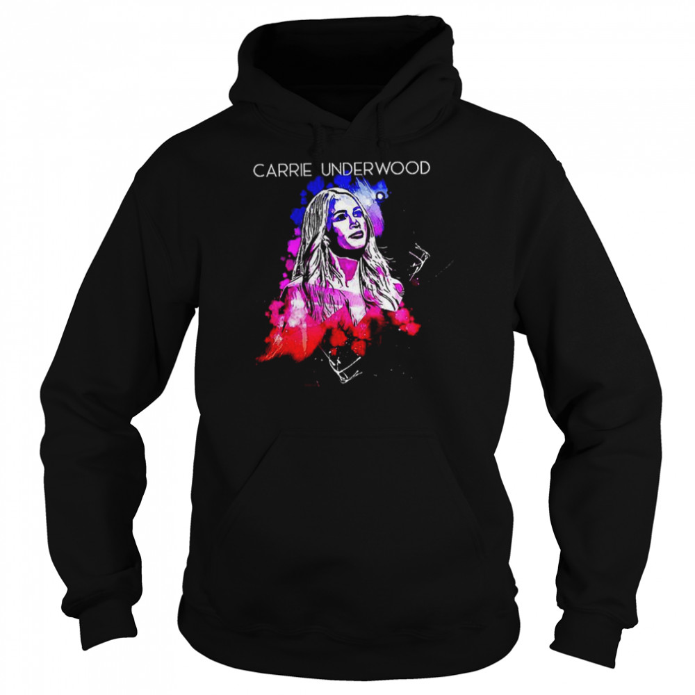 Colorful Portrait Carrie Underwood shirt Unisex Hoodie