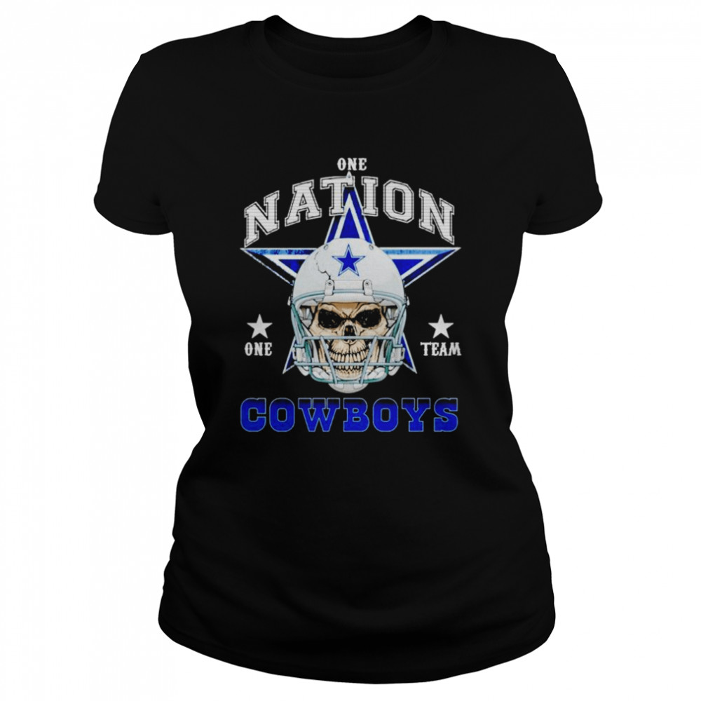 Dallas Cowboys Skull nation one team shirt Classic Women's T-shirt