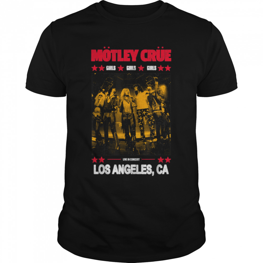 Mötley Crüe - Girls Girls Girls Live in LA T-Shirt B09ZQ2V7LC