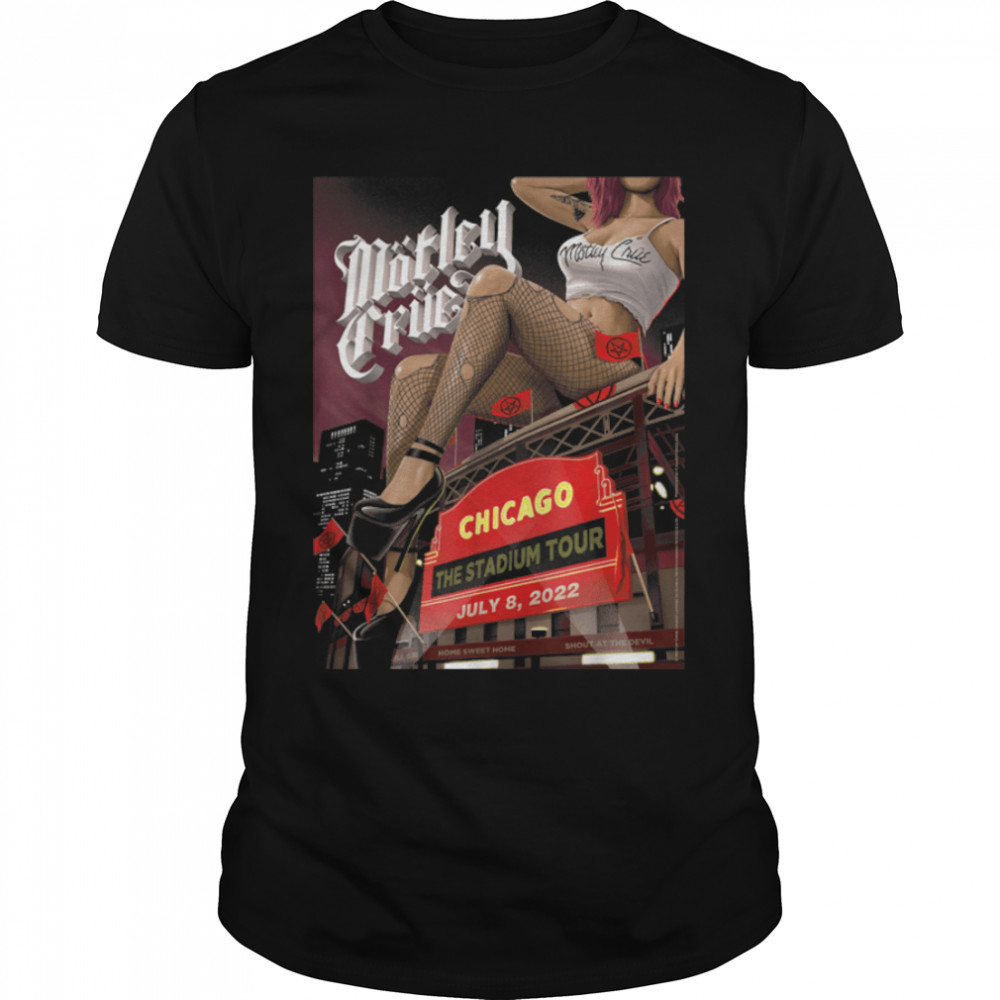 Mötley Crüe - The Stadium Tour Chicago Event T-Shirt B0B69DHV2R