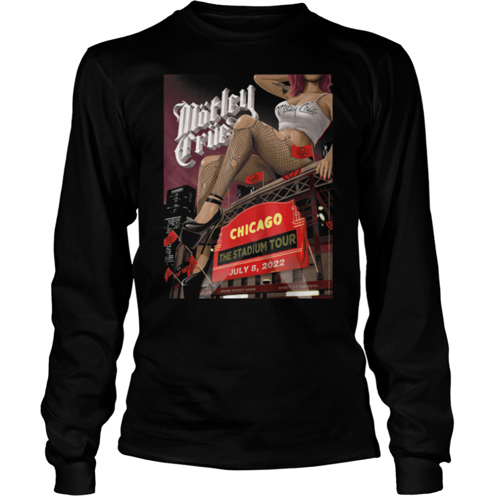 Mötley Crüe - The Stadium Tour Chicago Event T- B0B69DHV2R Long Sleeved T-shirt