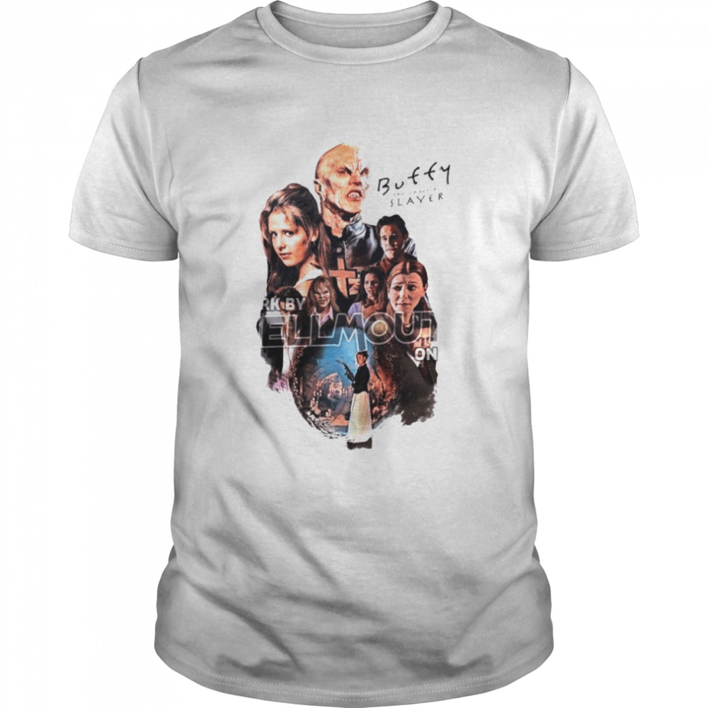 Buffy The Vampire Slayer Season 1 Cast Buffy Willow Xander Giles Cordelia Angel Darla Halloween shirt Classic Men's T-shirt